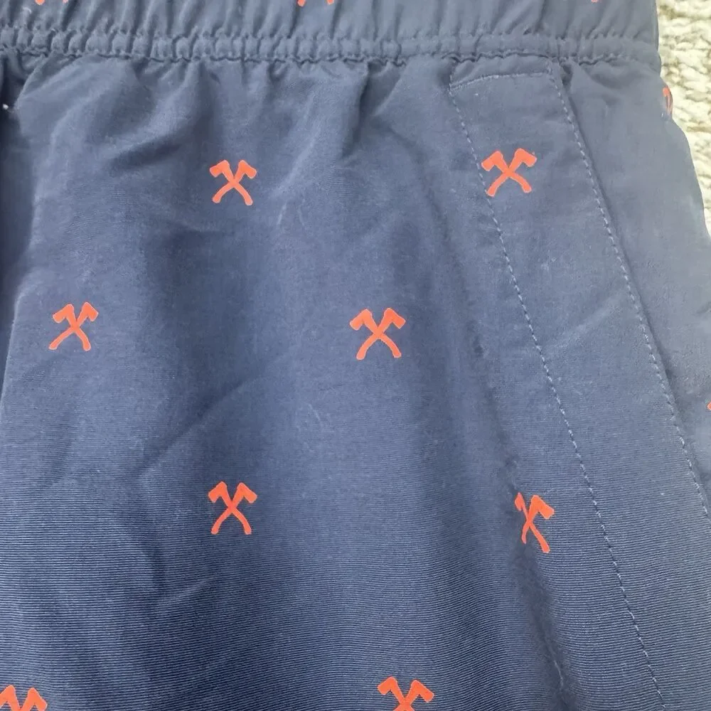 The North Face Swim Trunks Men's Medium Blue‎ Pickaxe Firefighter Nylon Pockets